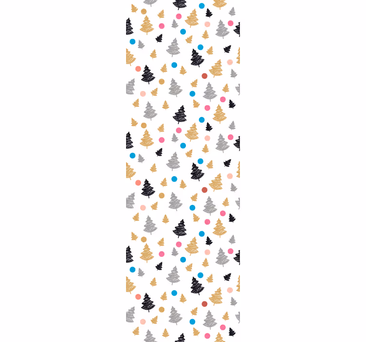 Színes fenyő minta tapéta fa háttérkép - TenStickers