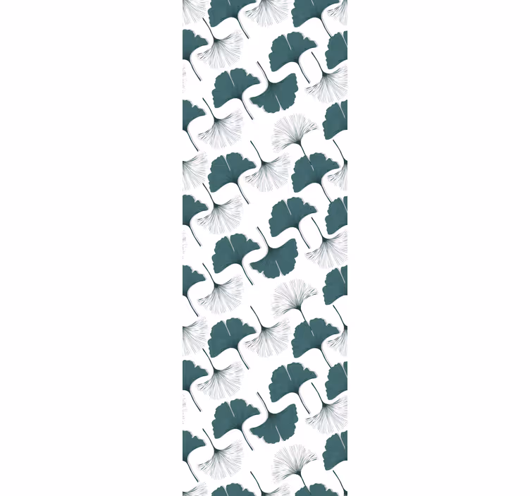 Ginkgo szürke elrendezés Tapéta levelek - TenStickers