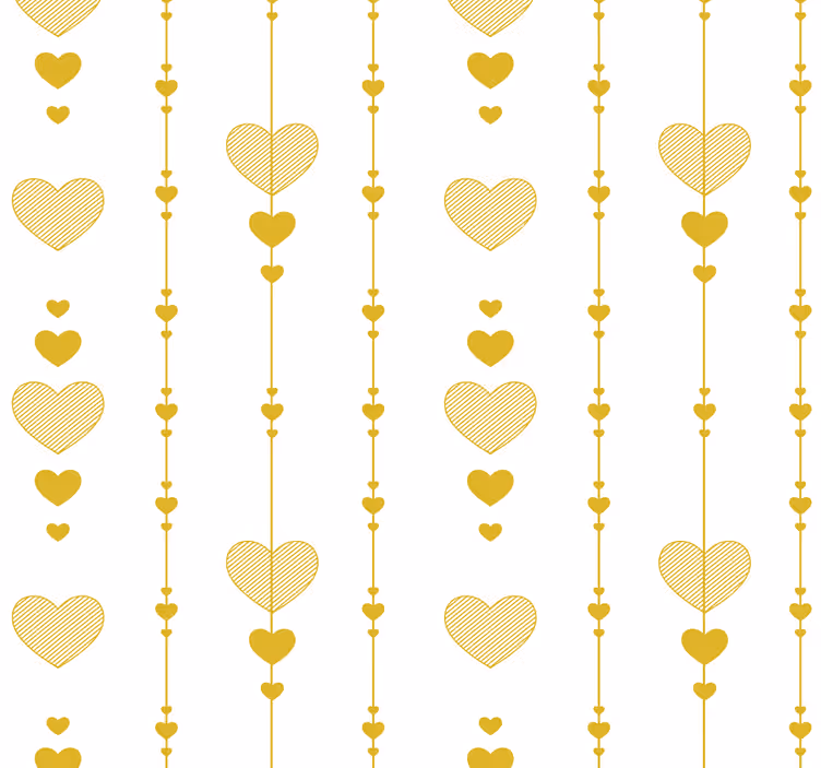 Szív sárga húrok Fő tapéta - TenStickers