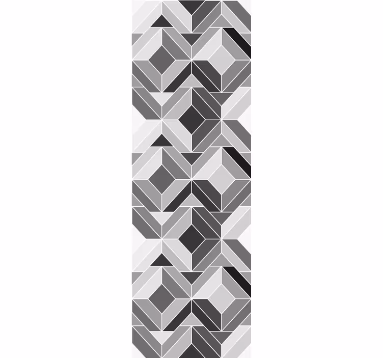 Köbös szürke formák Geometrikus tapéta - TenStickers