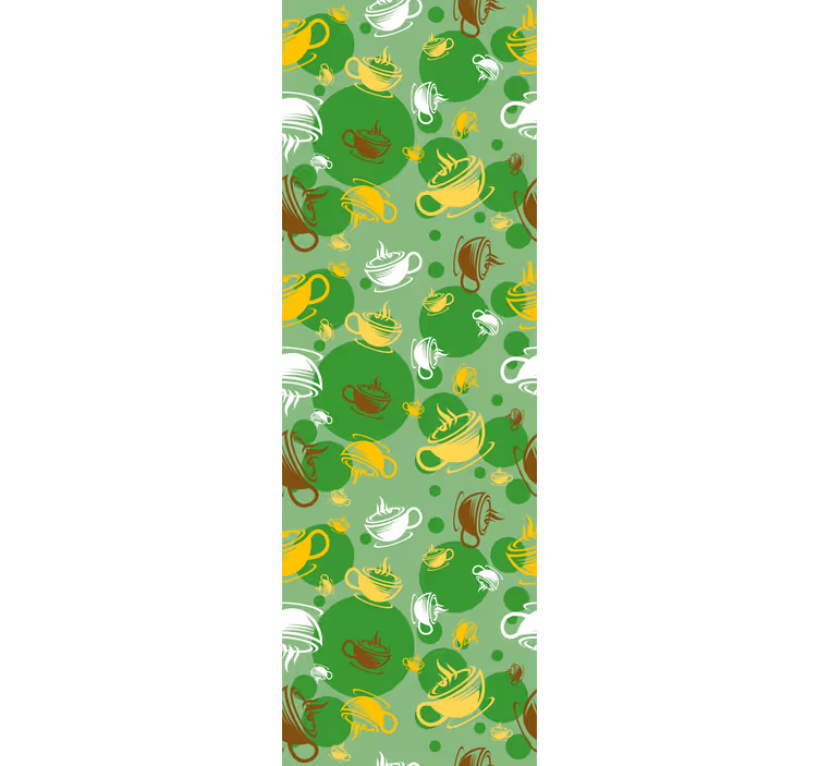 Kávéscsésze gyűjtemény Konyhai tapéta - TenStickers