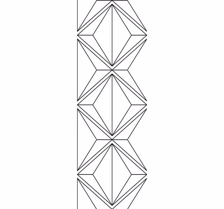 Stilizált gyémánt formák Tapéta Geometriai - TenStickers