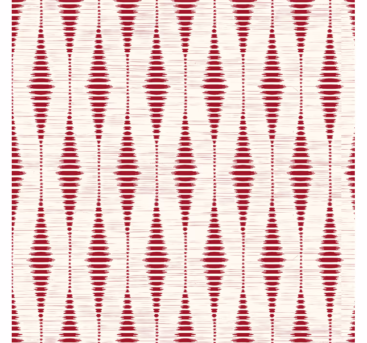 Vörös rabaul ikat Geometrikus tapéta - TenStickers