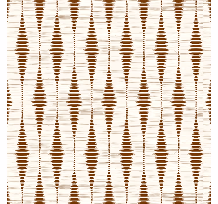 Csokoládébarna rabaul ikat Geometrikus tapéta - TenStickers