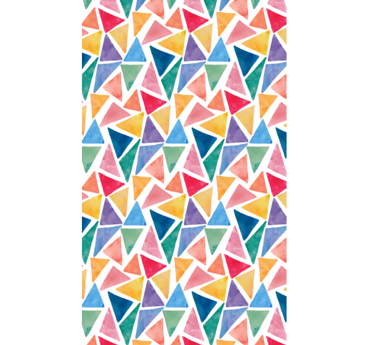 Vidám színes háromszögek tapéta geometriai - TenStickers