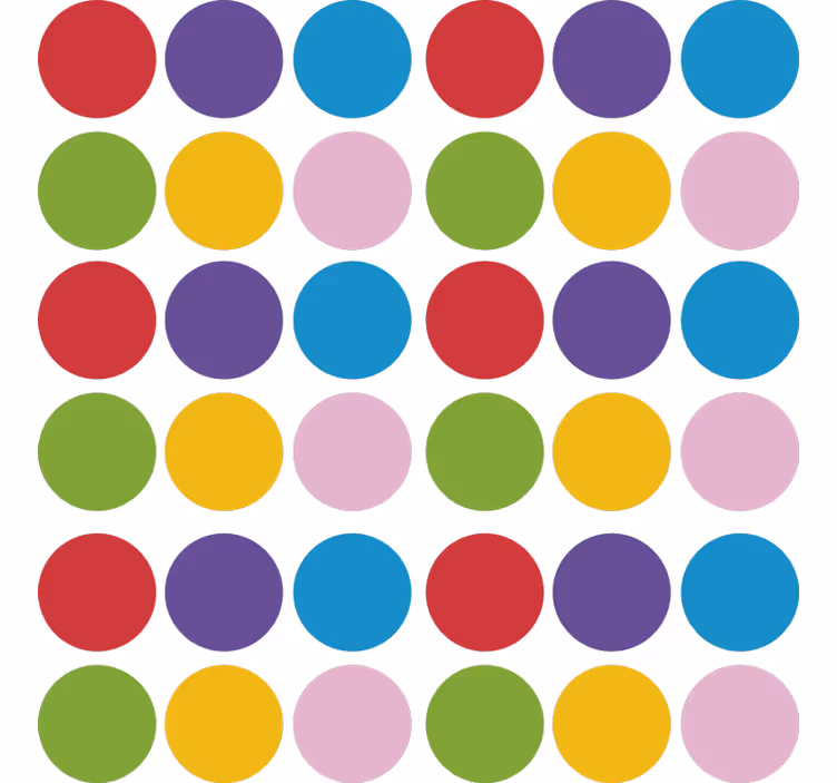 Egyszerű színes körök tapéta geometriai - TenStickers