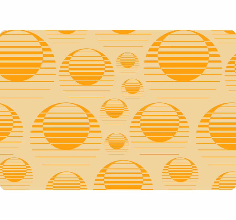 Retro narancssárga napok tapéta geometriai - TenStickers