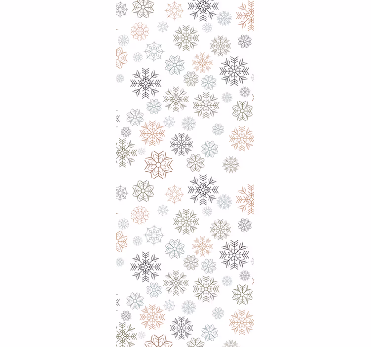 Beige hópehely minta tapéta karácsony - TenStickers