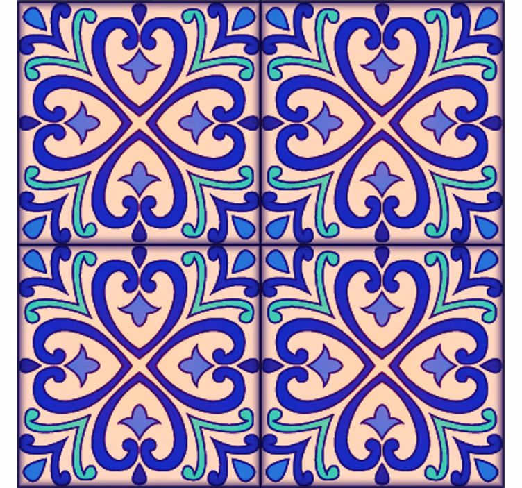 Talavera virágok tapéta csempék - TenStickers