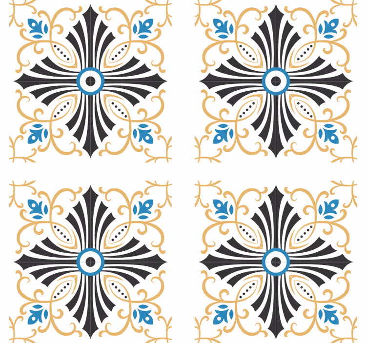 Vintage kereszt spirál mintás tapéta díszítő - TenStickers