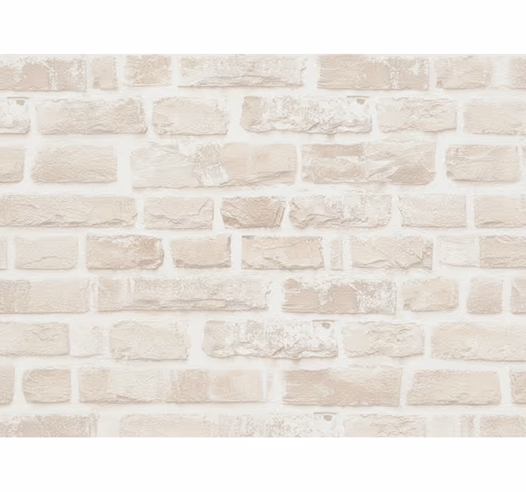 Faux white brick nappali tapéta - TenStickers