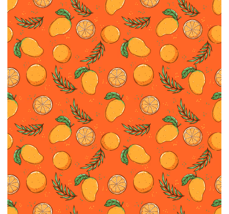 Citrus mintás tapéta díszítő - TenStickers