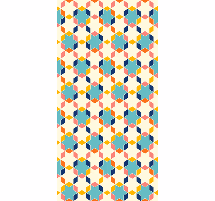 Geometrikus tesseláció nappali tapéta - TenStickers