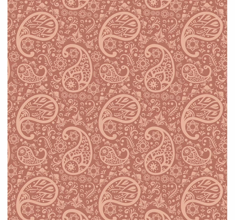 Meleg paisley mintás tapéta virágdíszes - TenStickers