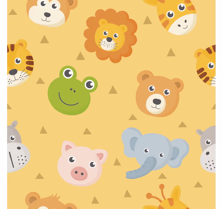 Színes állatos játszóterem tapéta - TenStickers