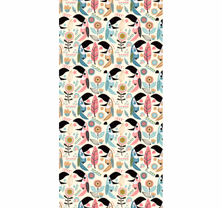 Tropical toucan minta hálószoba tapéta - TenStickers