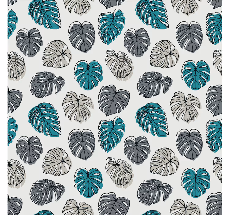 Monstera levél minta hálószoba tapéta - TenStickers