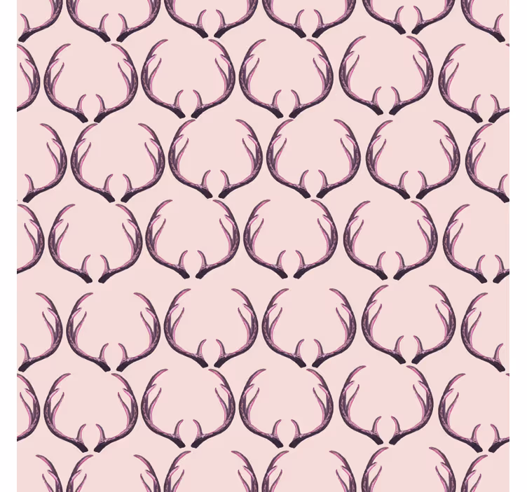 Rózsaszín szarvasagancs allati tapéta - TenStickers