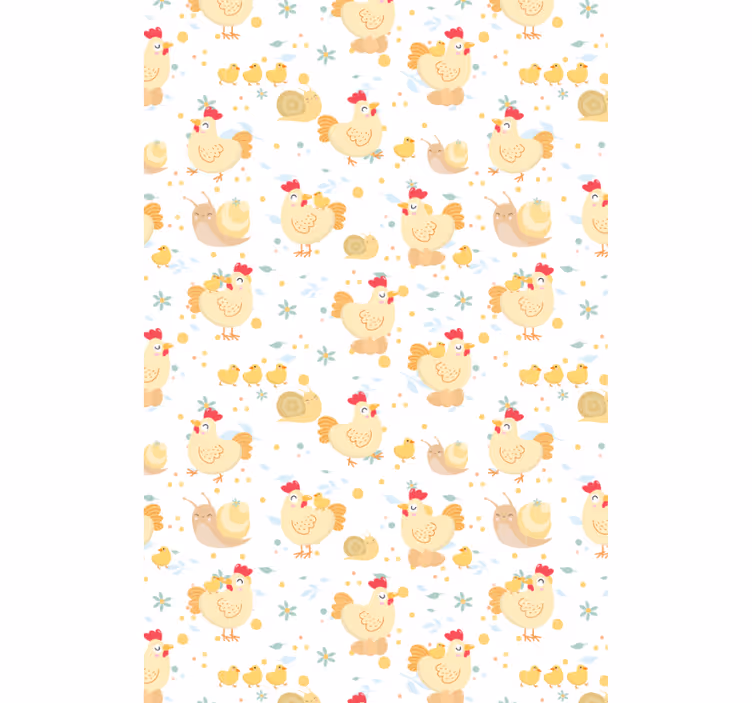 Tyúkok és csigák mese farm - allati tapéta - TenStickers