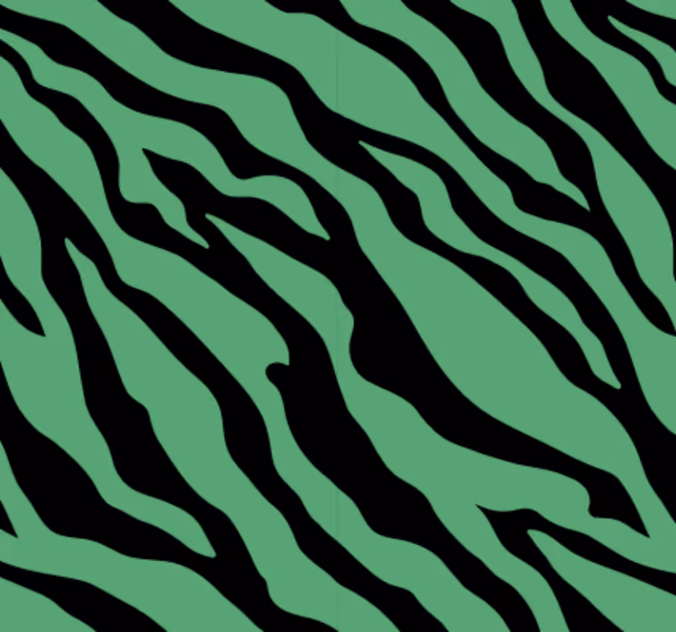 Zöld zebra mintás állati tapéta - TenStickers