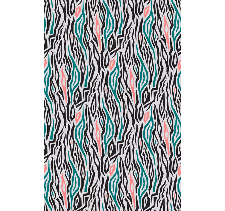 Kék és rózsaszín zebra állati tapéta - TenStickers
