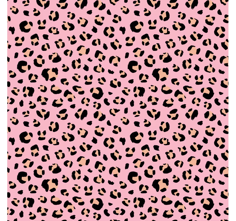 Fekete és rózsaszín vícolor leopard minta állati tapéta - TenStickers