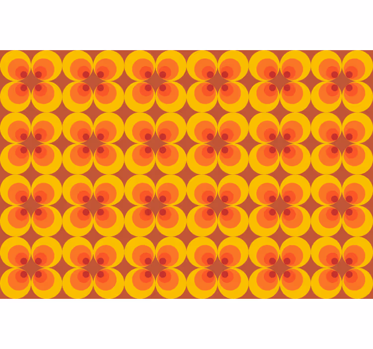 70-es évek retro körök irodai falmatrica - TenStickers