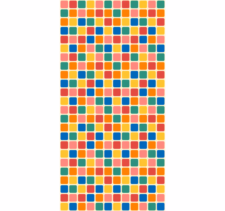 Többszínű négyzetek irodai falmatrica - TenStickers