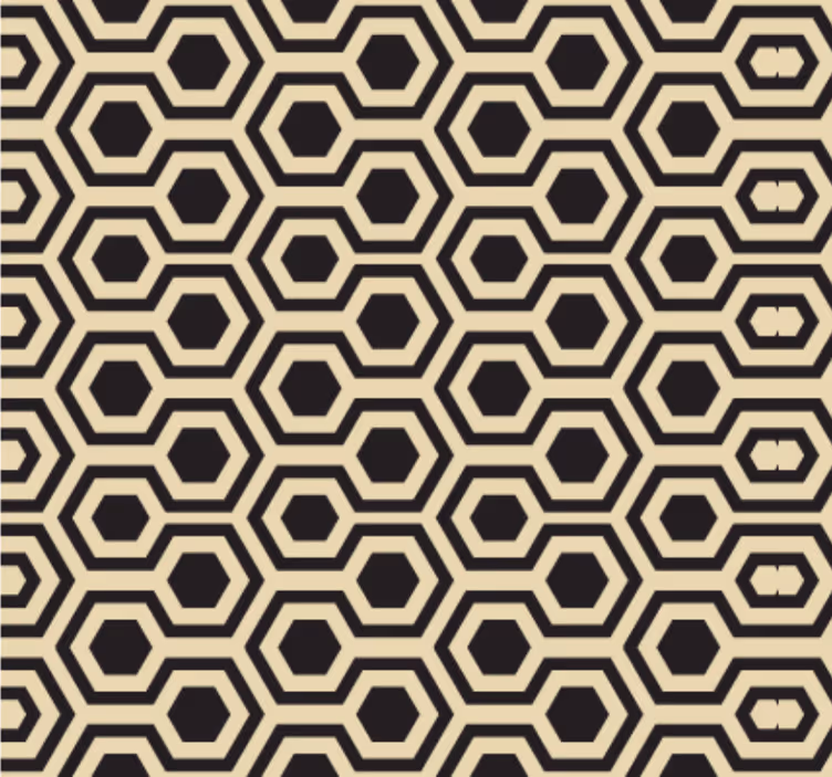 Irodai falmatrica - geometrikus hatszög minta - TenStickers