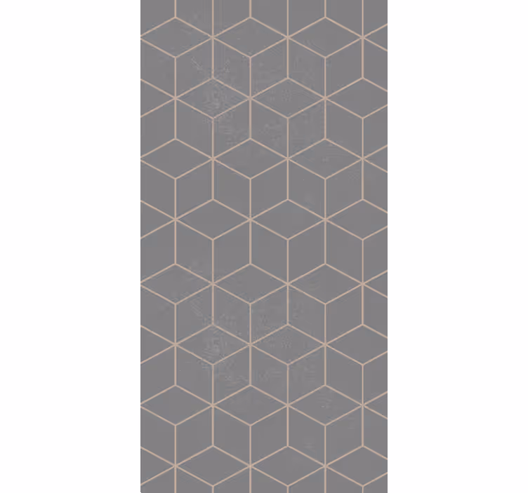 Irodai falmatrica - geometrikus szürke hatszög minta - TenStickers