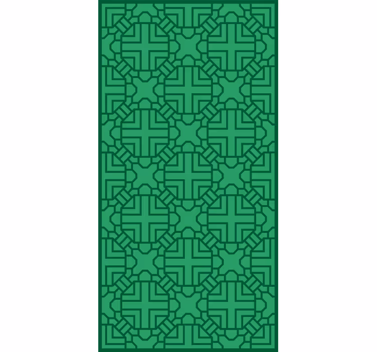 Geometrikus zöld minta párna tapéta - TenStickers