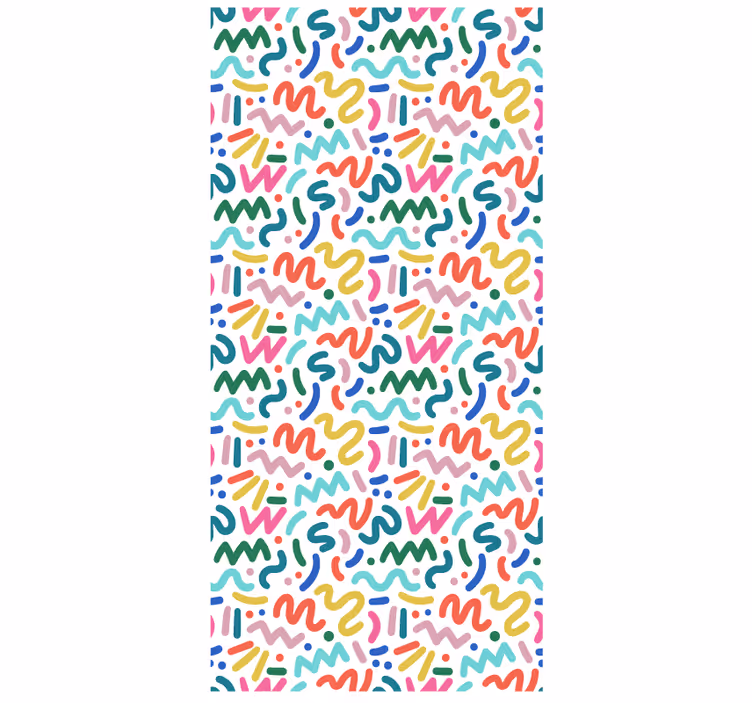 Absztrakt színes formák párna tapéta - TenStickers