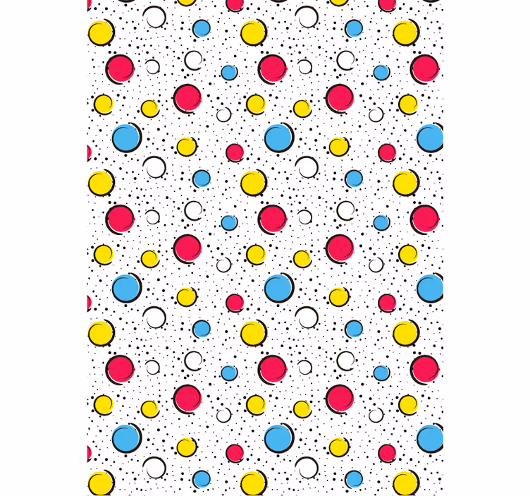 Többszínű pöttyök párna tapéta - TenStickers