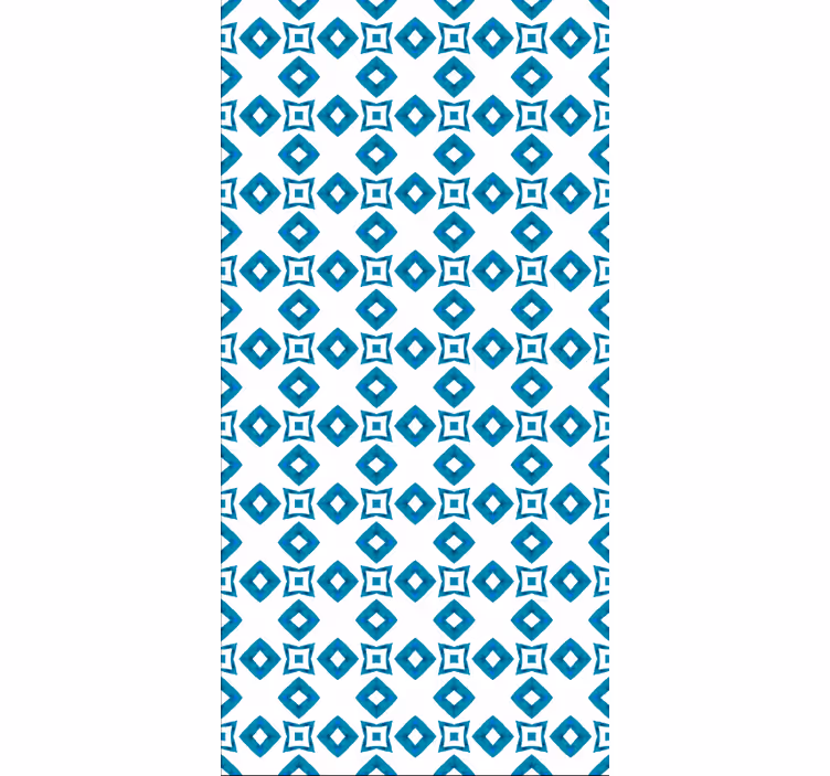 Geometrikus kék gyémánt mintás párna tapéta - TenStickers