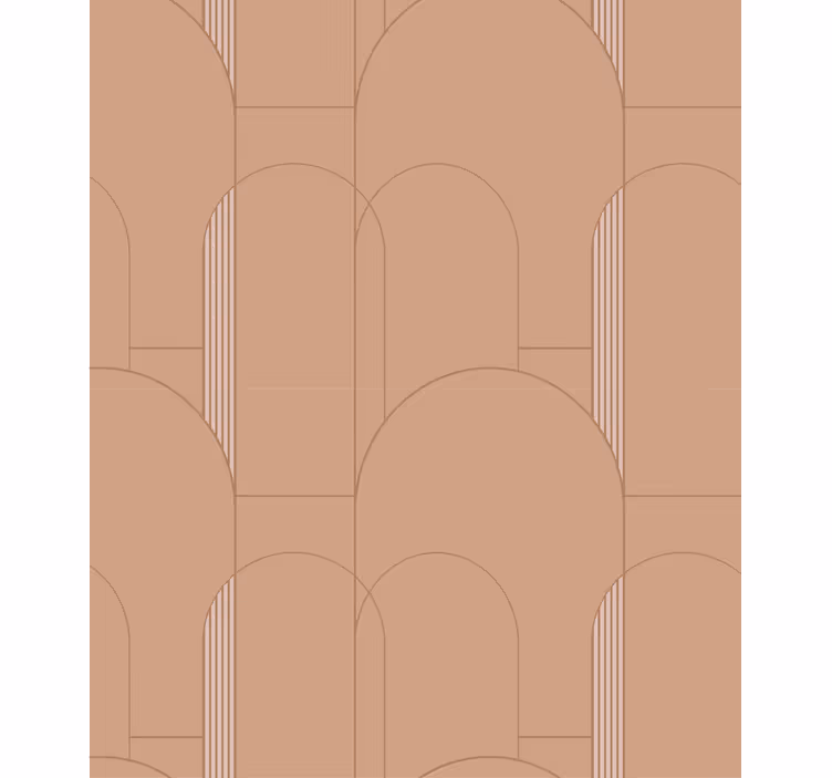 Terrakotta geometrikus körmintás étkező tapéta - TenStickers