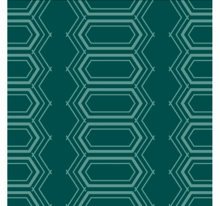 Geometrikus zöld kör mintás étkező tapéta - TenStickers