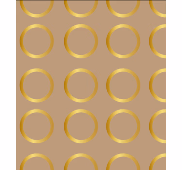 Geometrikus mintás arany körök étkező tapéta - TenStickers