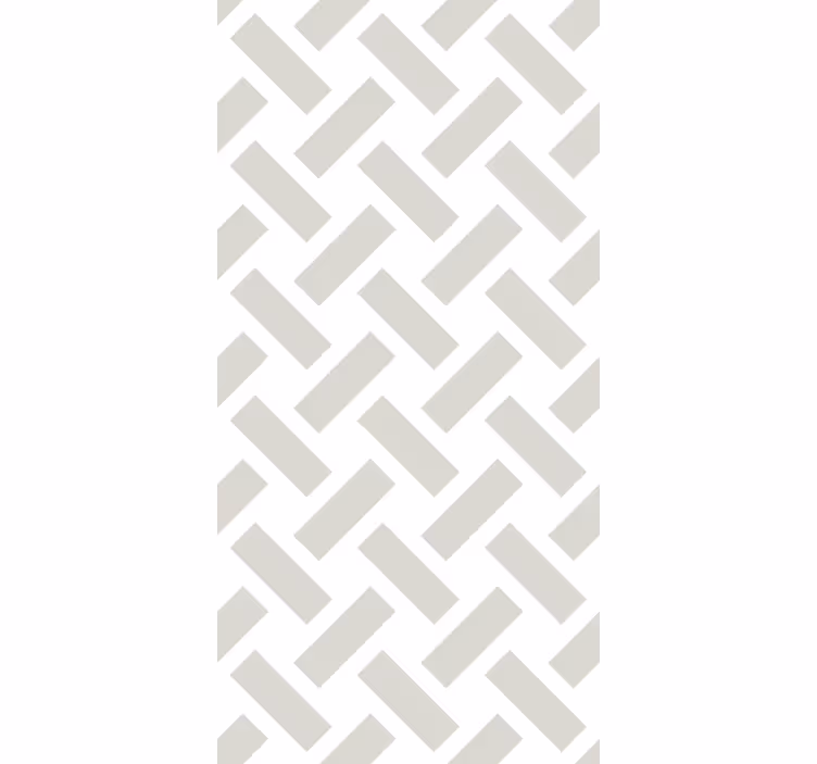 Geometrikus fehér négyzetmintás étkező tapéta - TenStickers
