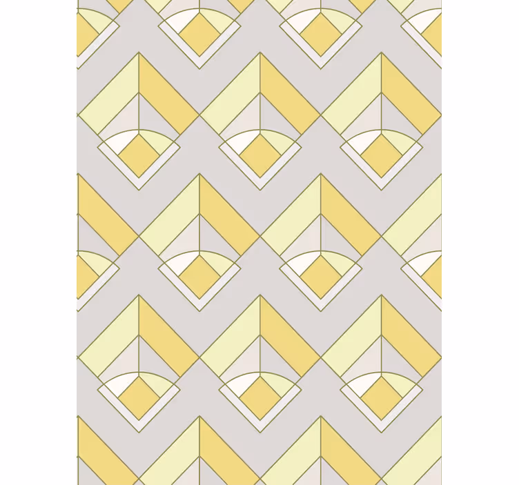 Sárga és szürke minta tapéta geometriai - TenStickers