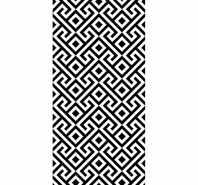 Merész fekete-fehér minta - tapéta geometriai - TenStickers