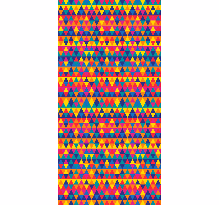 Színes háromszögek mintázat - tapéta geometriai - TenStickers