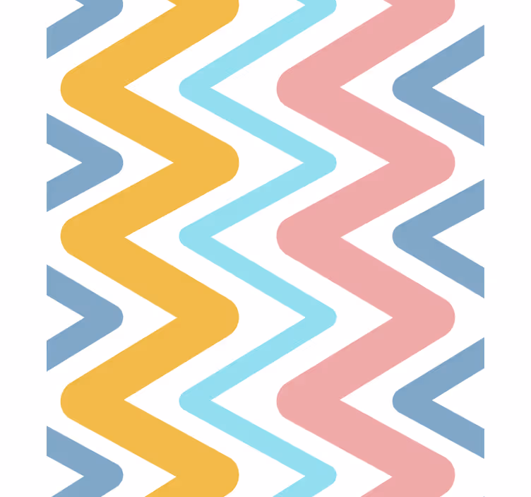 Élénk zigzag koncepció tapéta geometriai - TenStickers