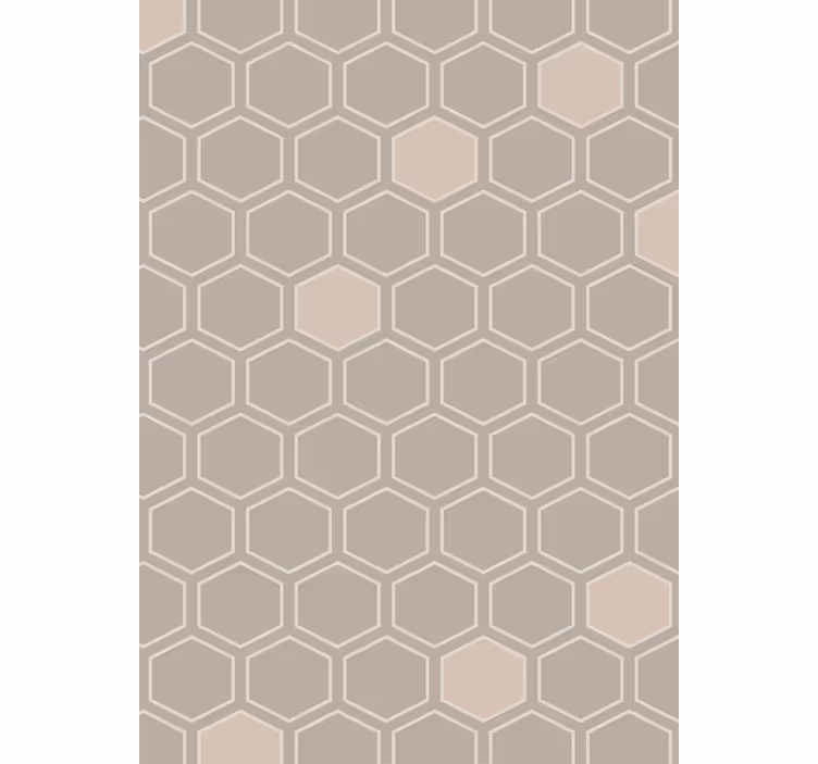 Hexagon bézs minta - tapéta geometriai - TenStickers