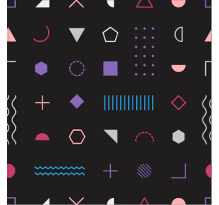 Játékos formák tapéta geometriai - TenStickers