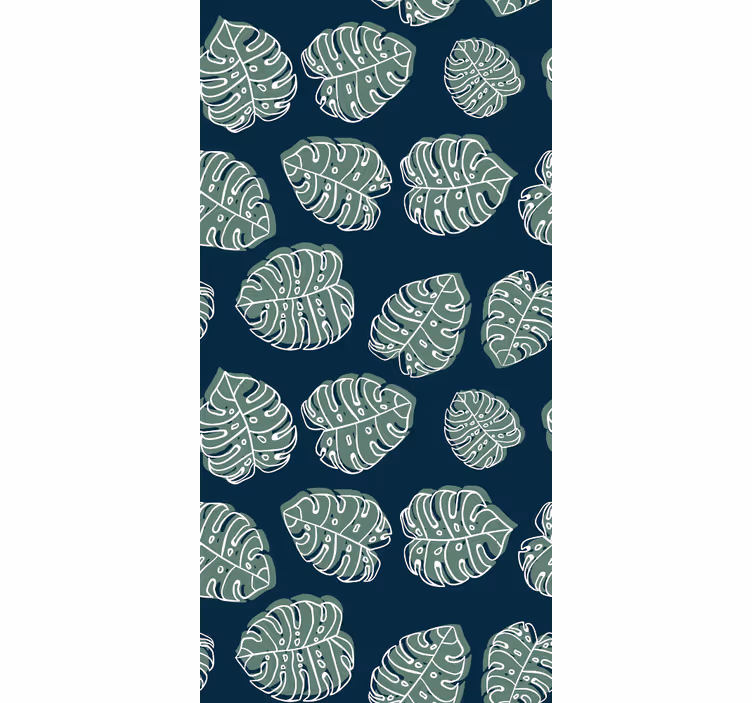 Zöld és kék monstera deliciosa tapéta természet - TenStickers