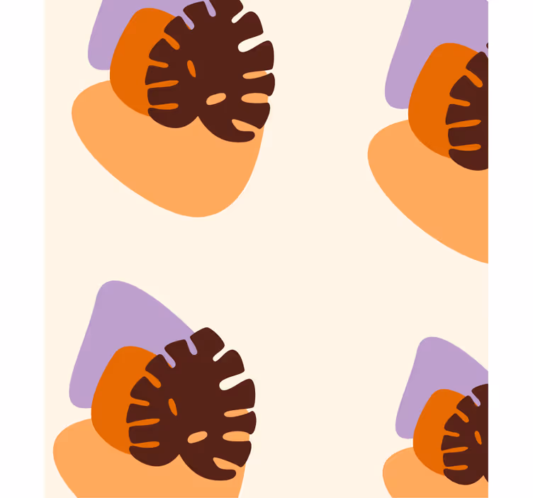 Színes levélformák tapéta természet - TenStickers