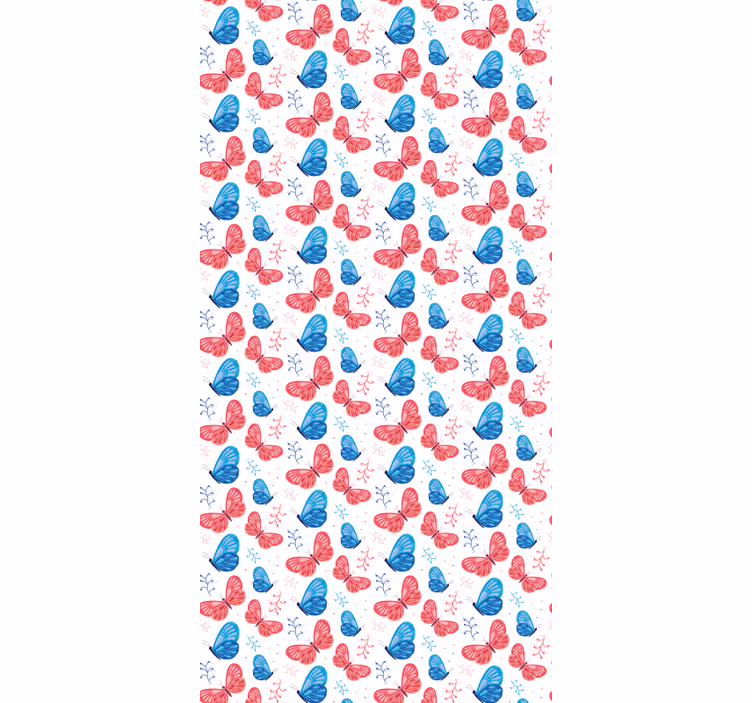 Ágakkal díszített tapéta pillangó - TenStickers