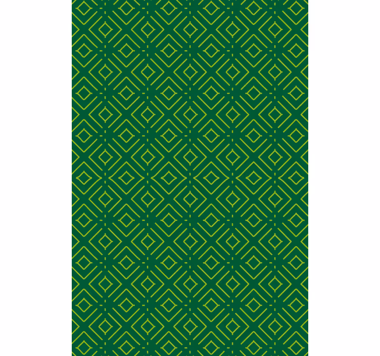 Geometrikus zöld minta nappali tapéta - TenStickers