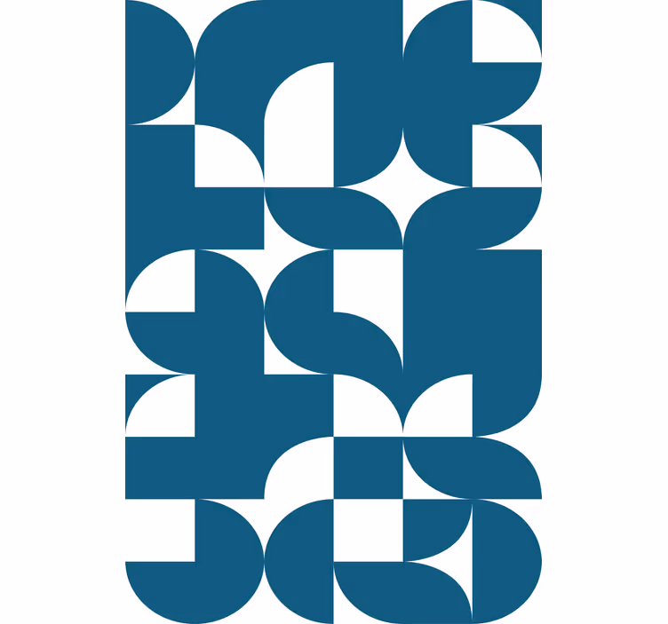 Kék kör geometriai művészeti minta tapéta geometriai - TenStickers