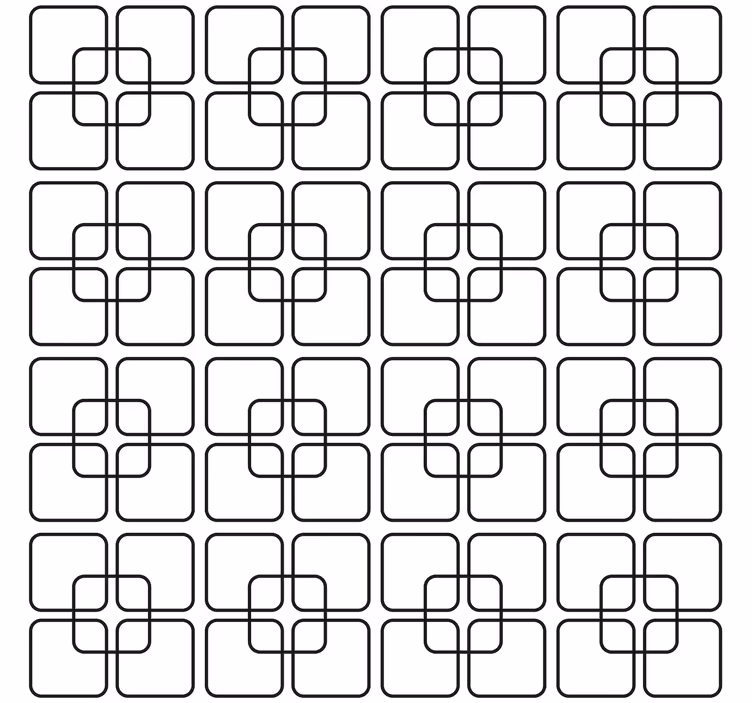 Fekete négyzetek városi mintával tapéta geometriai - TenStickers
